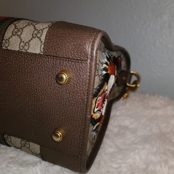 GUCCI Brown/Beige Soft GG Supreme Canvas Courrier Duffle Limited Edition - Picture 6 of 11